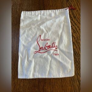 ❣️Christian Louboutin White Bag with Red Logo